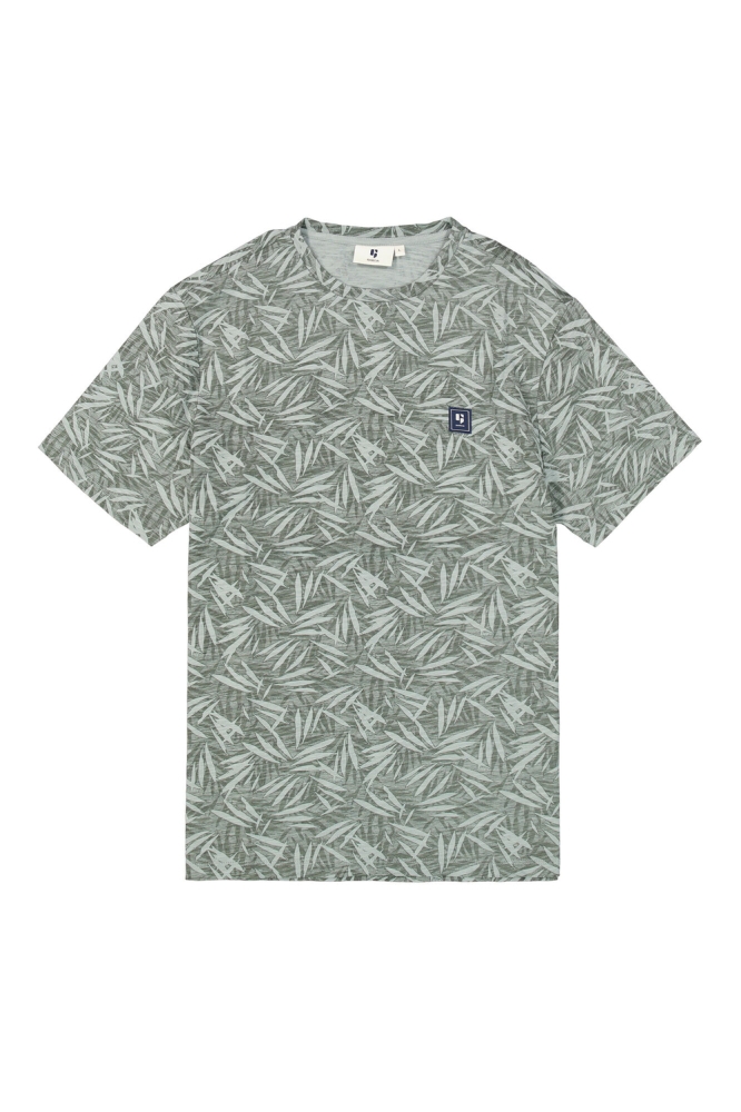 T SHIRT MET PRINT E51210 6792 LIGHT SAGE